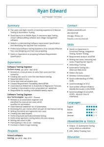 Software Testing Resume Sample 2021 Writing Guide & Tips ResumeKraft