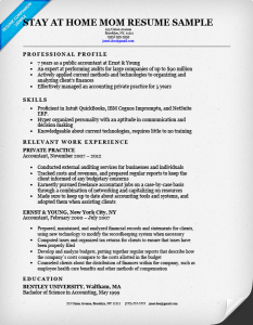 Resume For Mom Returning To Work Sample Good Resume Examples