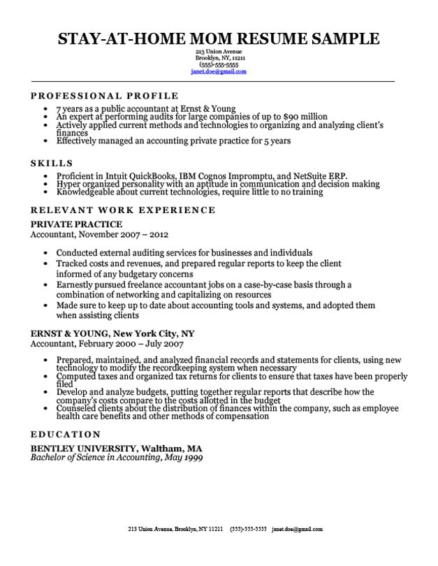 What Do You Put On A Resume For A Gap In Employment