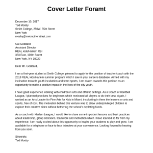 Tips for Formatting a Cover Letter for a Resume Wikitopx