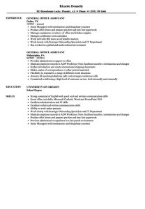 Resident Assistant Resume Summary Resume Samples