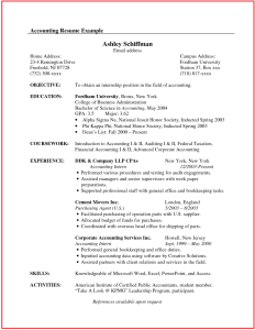 Accountant Resume Sample Canada Internship resume, Accountant resume