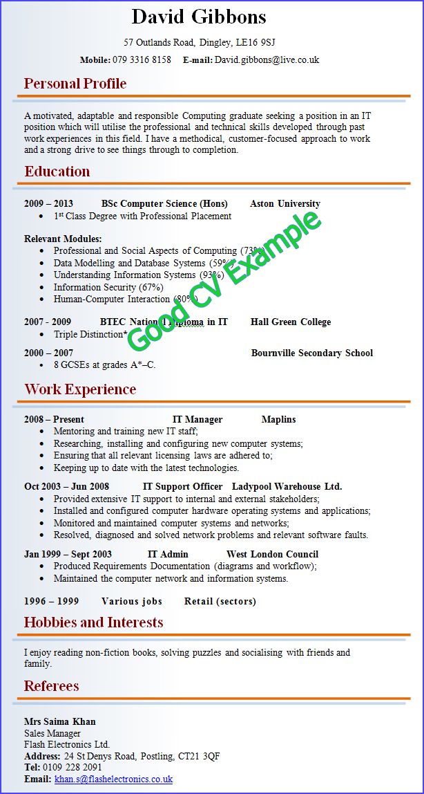 How To Make A Good Resume For A Job