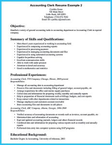 Sample for Writing an Accounting Resume
