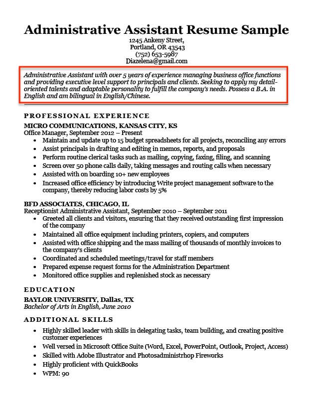 How To Write A Career Objective In Resume