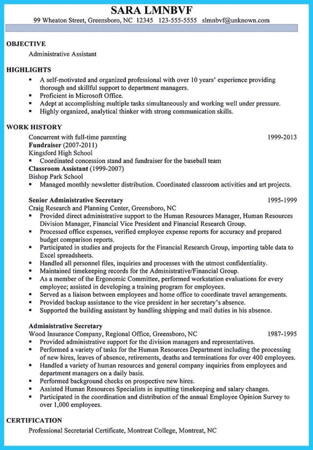 How To Write A Resume For Executive Positions