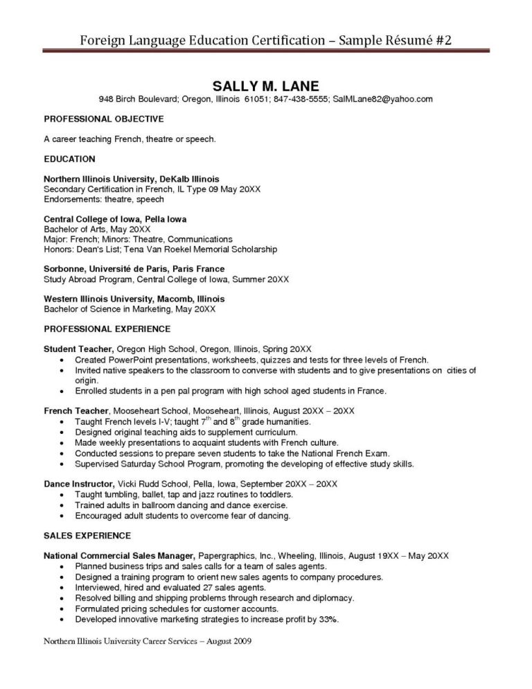 How To Write Job Description In Resume Example