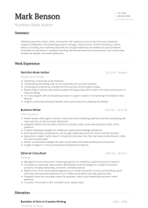 Author Resume Samples and Templates VisualCV