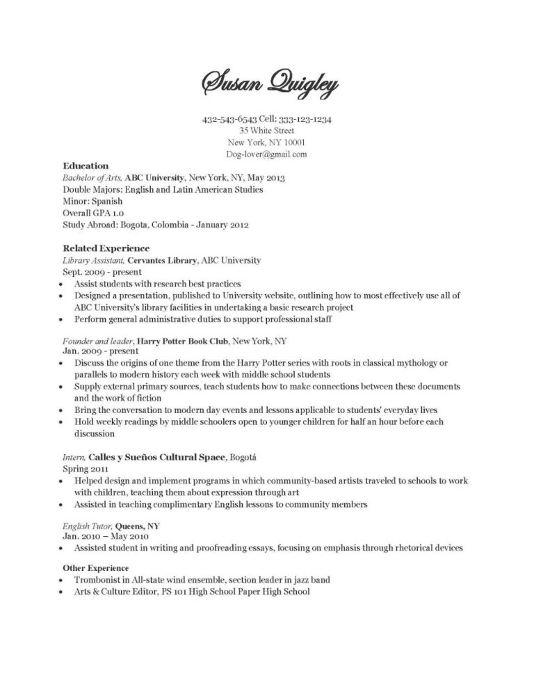 What Is The Format Of Resume Writing