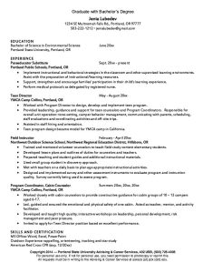 Sample Graduate Degree Resume Examples Resume CV