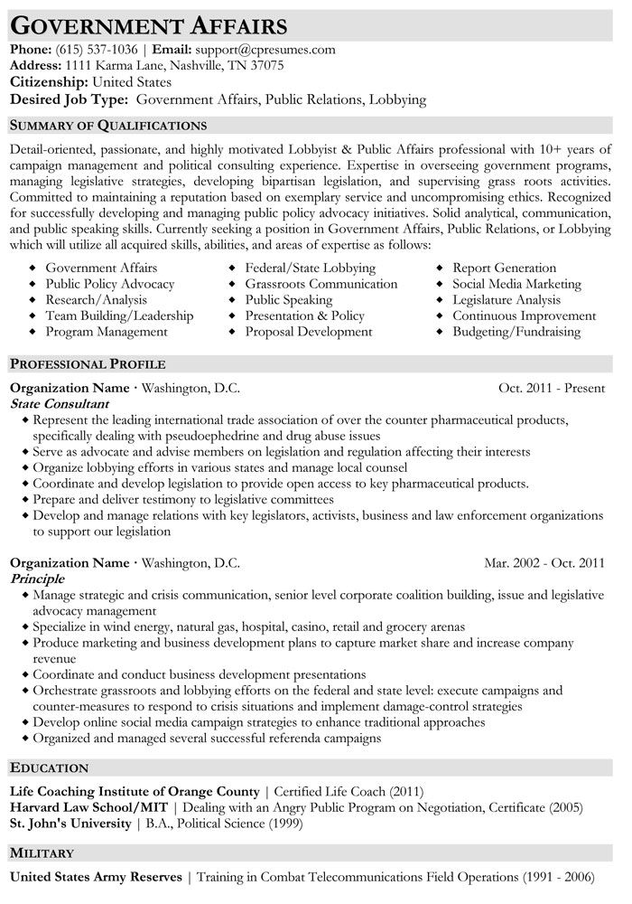 Public Relations Resume Examples For Entry-level