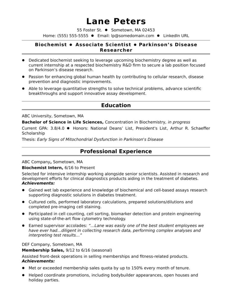 How To Write Bachelors Of Science On Resume