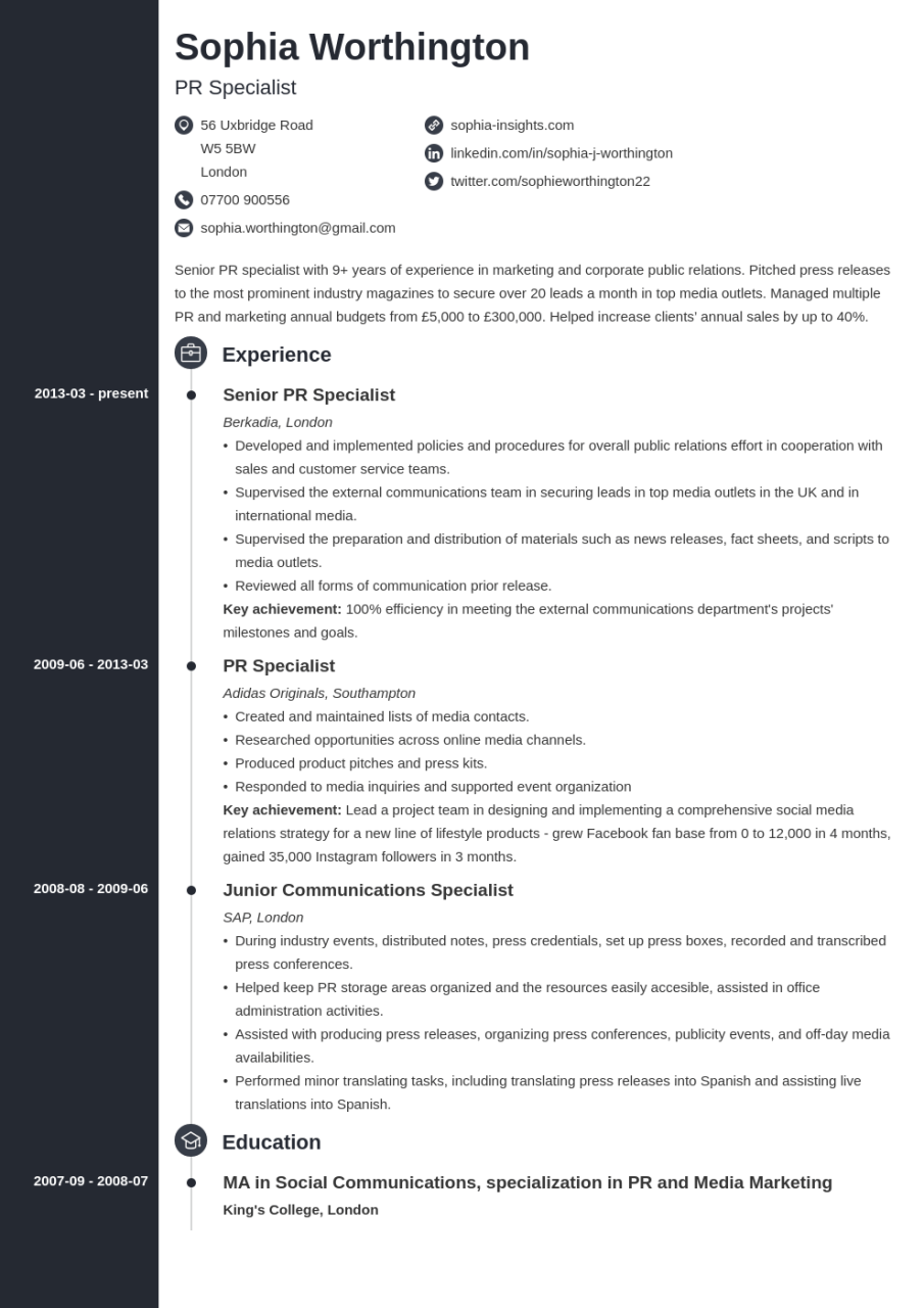 cv personal statement profile template concept in 2020 Cv examples