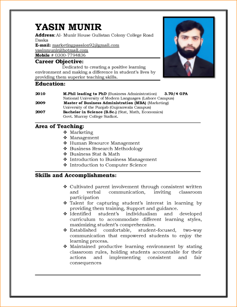 How To Make A Resume For Applying Job