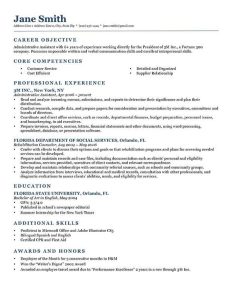 Resume Examples Job Objective Resume Templates Professional resume