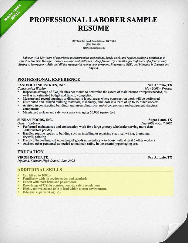 How To Write The Skills Section Of A Cv