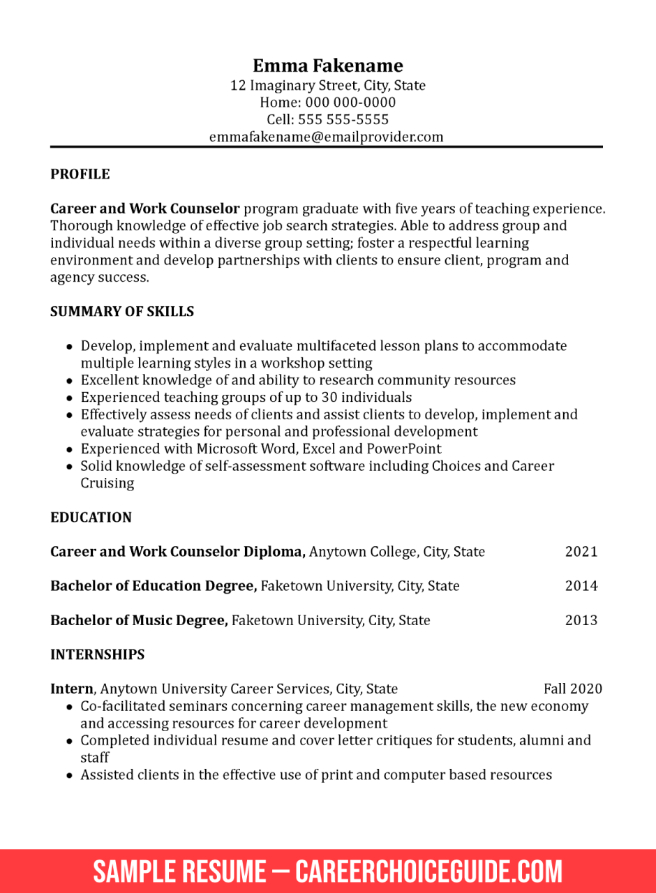 Career Change Resume Sample and Tips