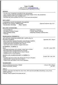 Sample Resume for Business Degree Professional Edge Pinterest
