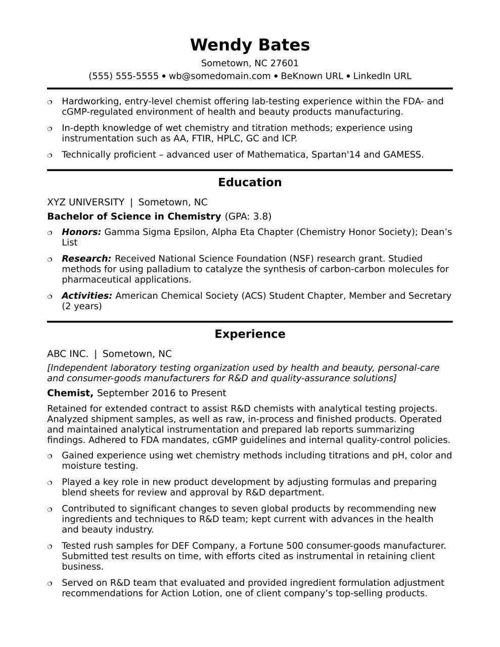 How To Write Personal Profile In Resume For Fresh Graduate