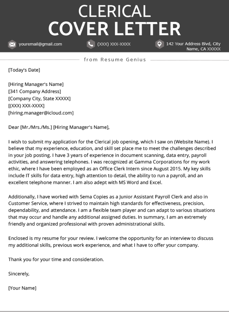 How To Write A Cover Letter For A Resume With No Work Experience