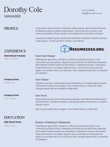 Best Resume Templates 2020 ⋆ Free 30 Examples in Docx