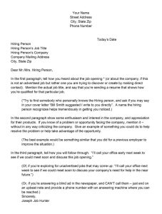 5 best examples of writing a good cover letter templates Best