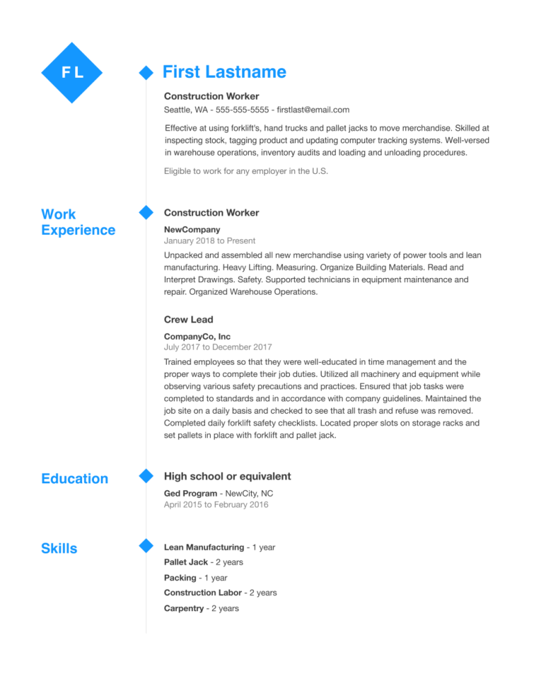 How To Write A Cv Template Free