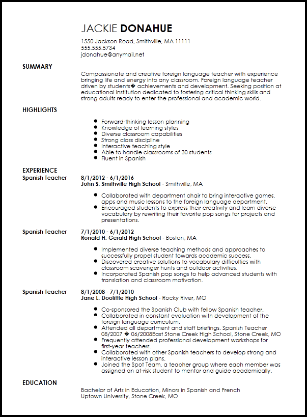 What To Put On Resume For Language