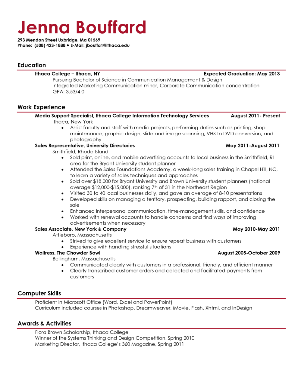 Current College Student Resume planner template free
