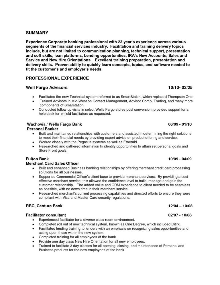 Bank Officer Resume Sample