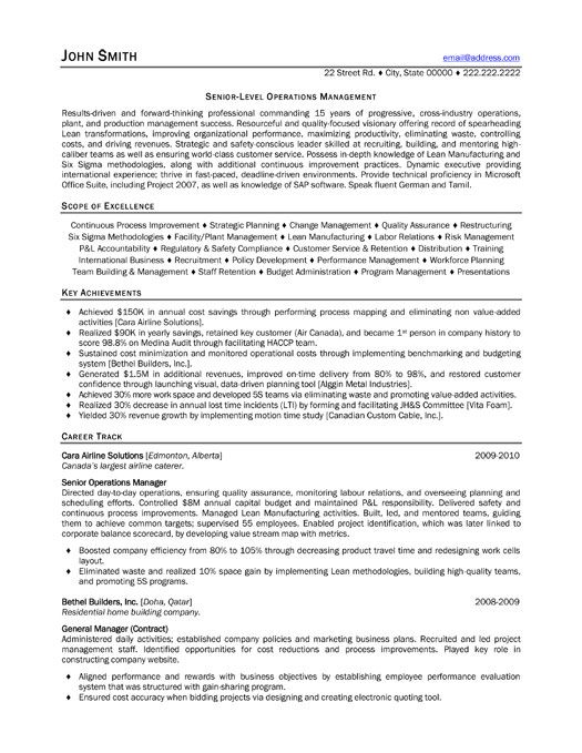 Business Process Consultant Sample Resume