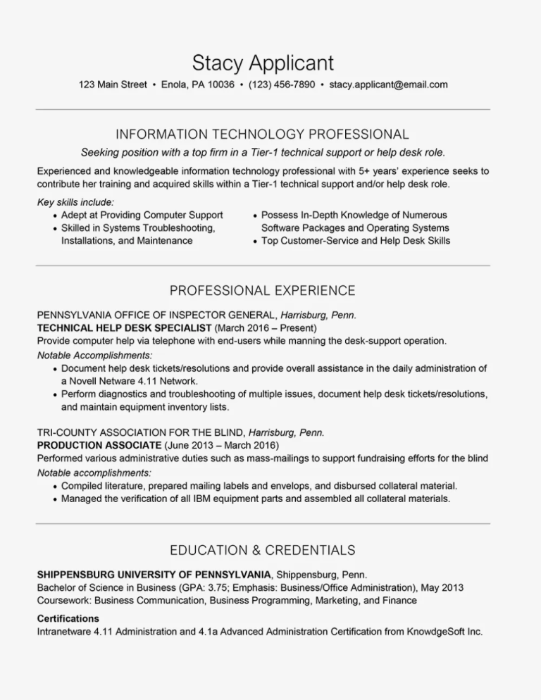 What Goes On The Summary Of A Resume