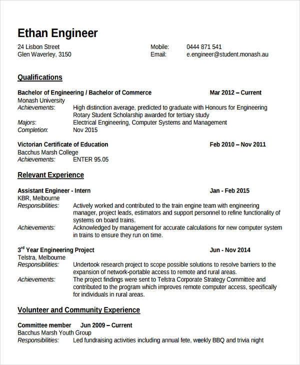 Electrical Project Manager Resume Pdf