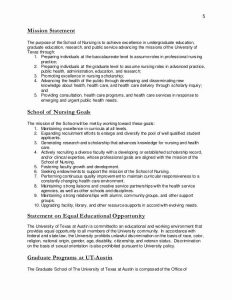 Nursing Mission Statement Example Luxury Graduate Student Handbook the