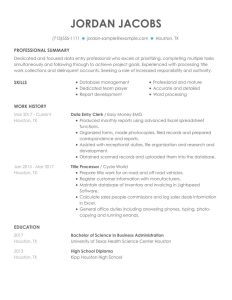 Data Entry Clerk Resume Examples Free to Try Today MyPerfectResume