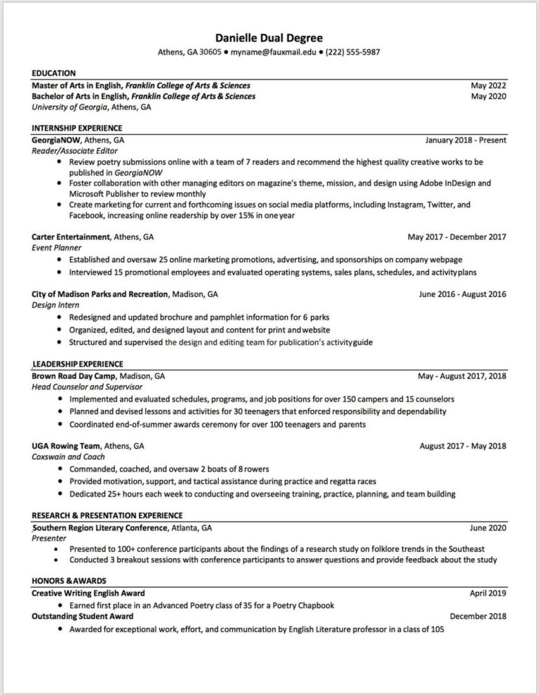How To Put College Degree In Progress On Resume