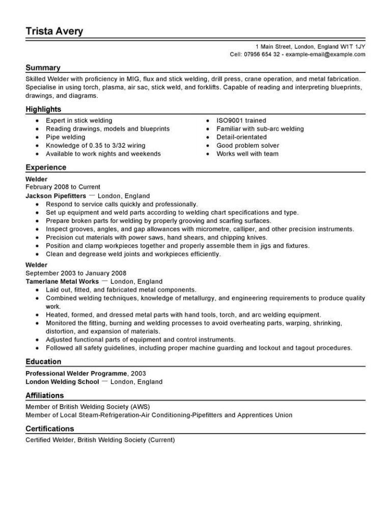 Cleaning Company Resume Sample