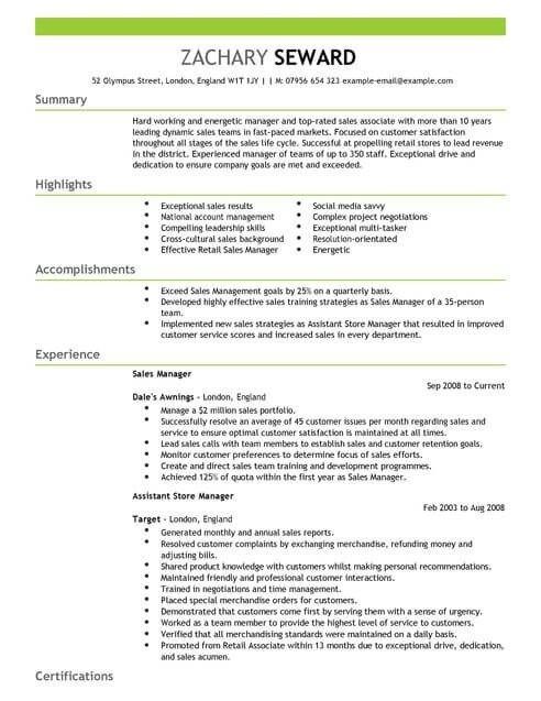General Manager Cv Examples