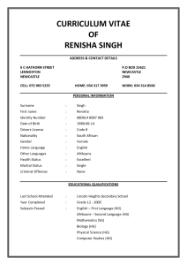 1 Page Cv Template South Africa , africa CvTemplate south template
