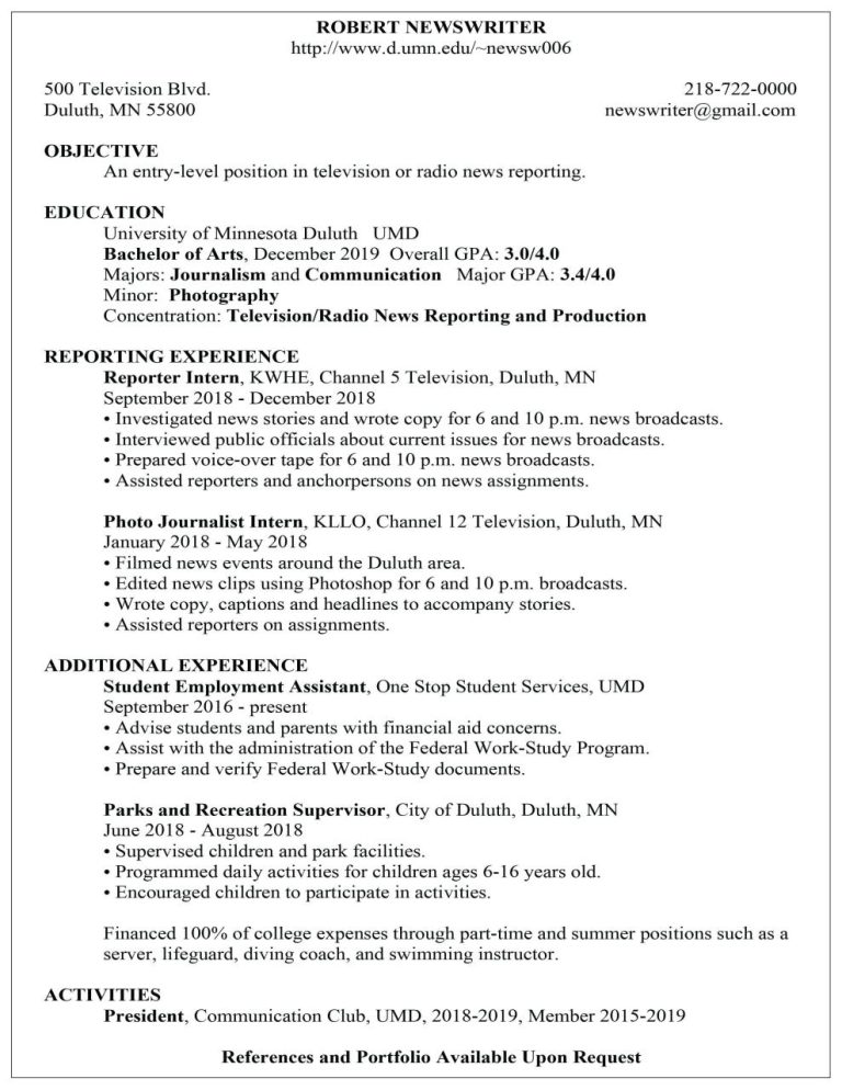 Cv Template For 16 Year Old Part Time Job