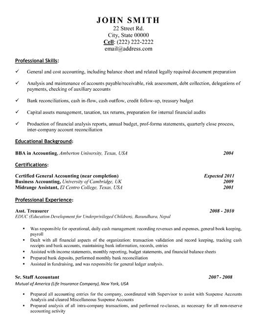 Corporate Banking Resume Template