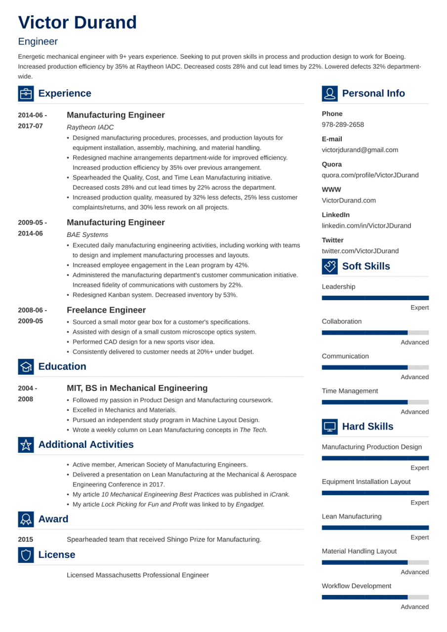 Engineering Resume Templates, Examples & Essential Skills
