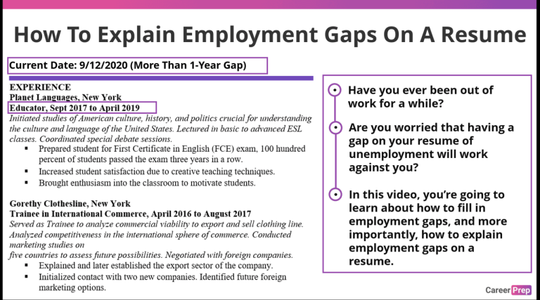 Can You Have Gaps In Your Resume