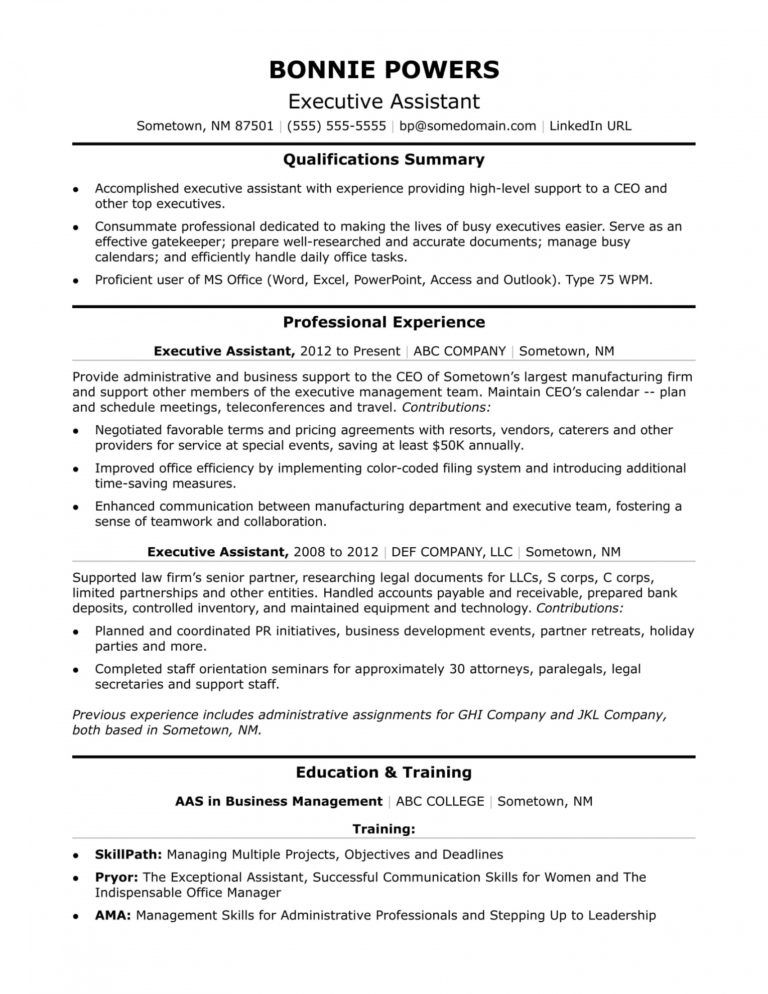 How To Put Administrative Duties On Resume