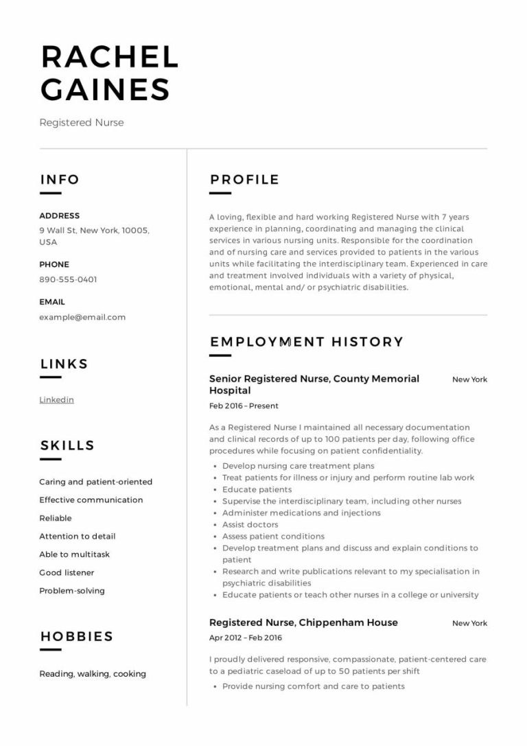 Objective For Resume Examples For Nurse