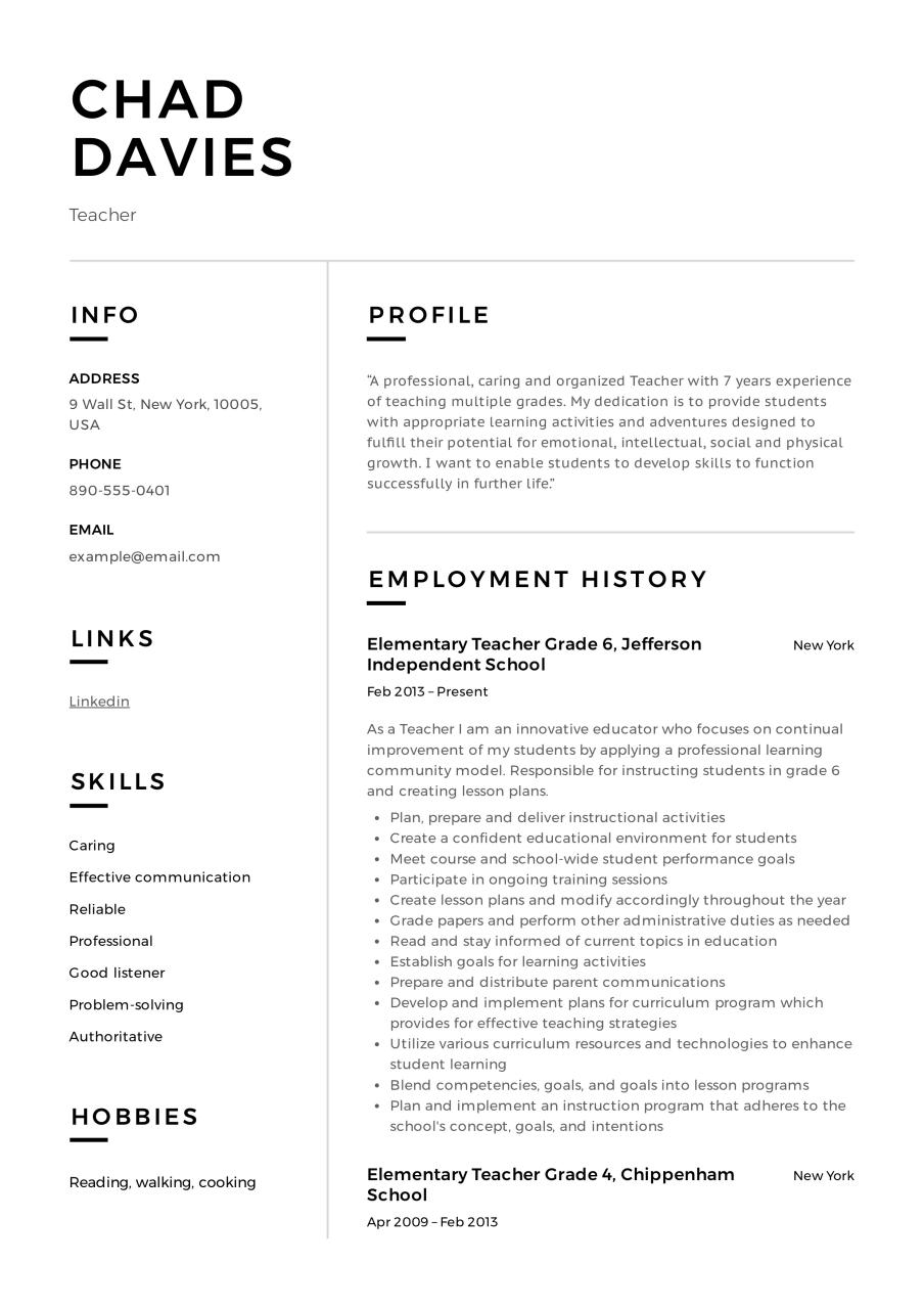 How To Write Experience In Resume Format