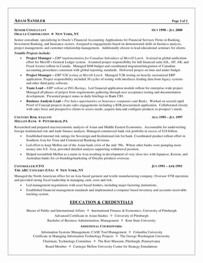 Senior Business Analyst Resume Summary