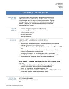 cosmetologist resume example, cosmetologist resume examples newly