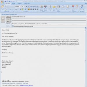 11 Pattern E mail For Job Software With Resume And Cowl Letter Email
