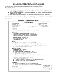 Parttime Job Resume How to create a Parttime Job Resume? Download
